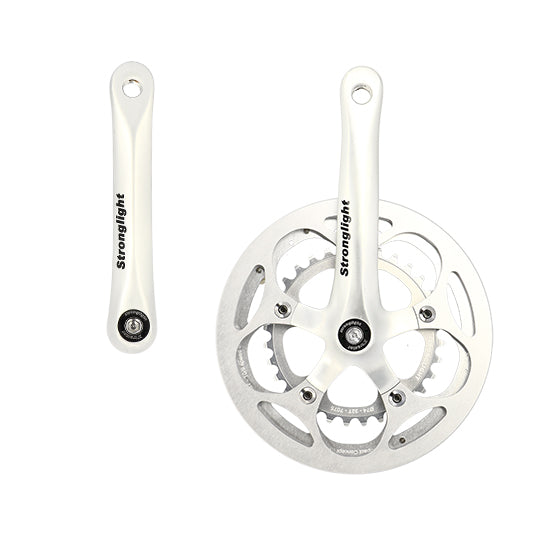 PEDALIER ROUTE/GRAVEL DOUBLE 46-32D L170 STRONG IMPACT ARGENT 9/10V