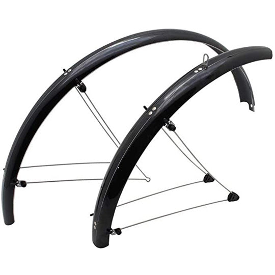 GARDE BOUE VTC/VTT 24'' STRONG PLASTIQUE A TRINGLES 54MM NOIR BRILLANT (PR)