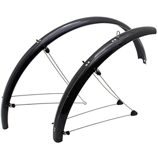 GARDE BOUE VTC/VTT 24'' STRONG PLASTIQUE A TRINGLES 54MM NOIR BRILLANT (PR)