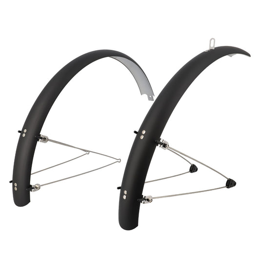 GARDE BOUE VTC/VTT 24'' STRONG PLASTIQUE A TRINGLES 54MM NOIR MAT (PR)