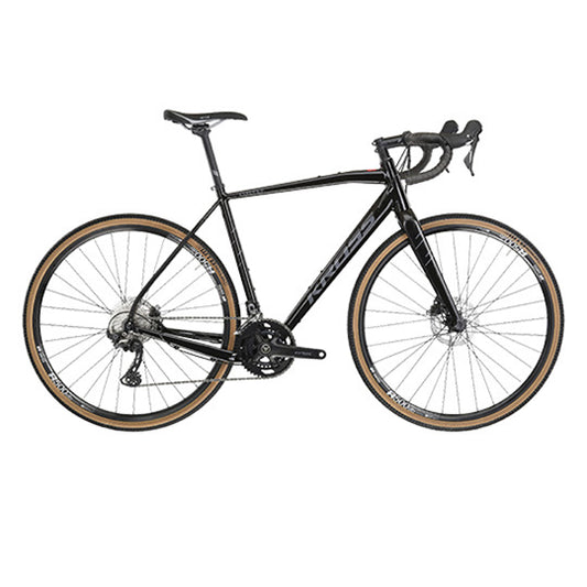VELO GRAVEL 28" KROSS ESKER 6.0 TAILLE L (21") ALUMINIUM NOIR/GRIS BRILLANT SHIMANO GRX