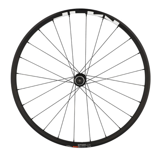 ROUE VTT 27.5" AR K7 JANTE NOIR SHIMANO MT500 DISQUE CENT. 8/9/10/11V AXE TRAVERS. 12X142