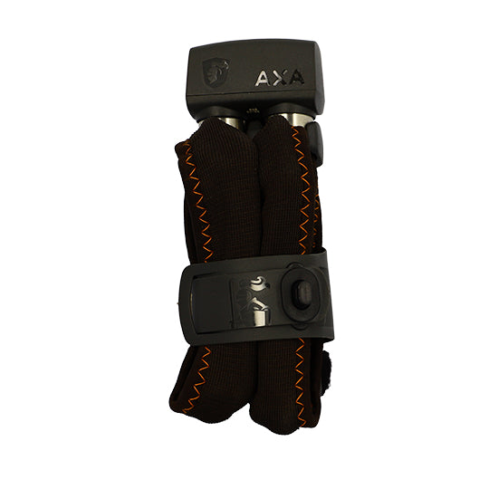 ANTIVOL VELO PLIABLE A CLE L 100CM AXA FOLDABLE 800 DIAM 8 NOIR NEOPRENE AVEC SUPPORT