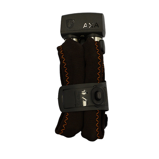 ANTIVOL VELO PLIABLE A CLE L 100CM AXA FOLDABLE 800 DIAM 8 NOIR NEOPRENE AVEC SUPPORT