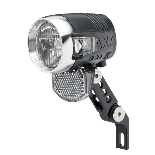 ECLAIRAGE VELO AV/PROJECTEUR E-BIKE/VAE AXA BLUELINE 50 6-12V FIXATIONFOURCHE LED