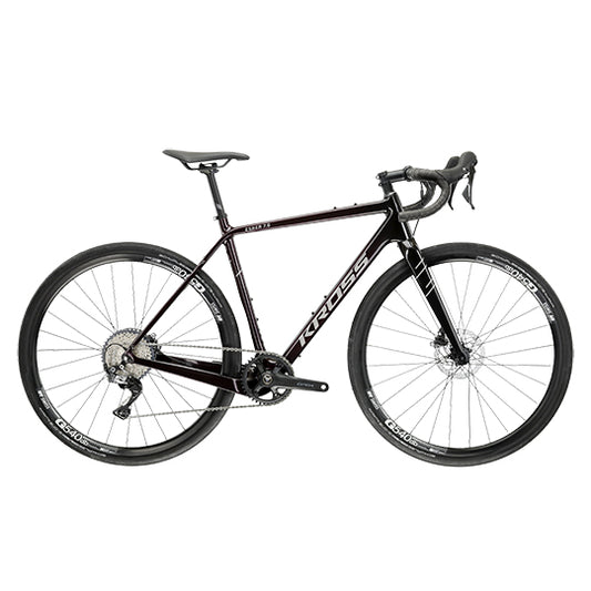 VELO GRAVEL 28" KROSS ESKER 7.0 TAILLE L (21") CARBONE VIOLET/NOIR BRILLANT