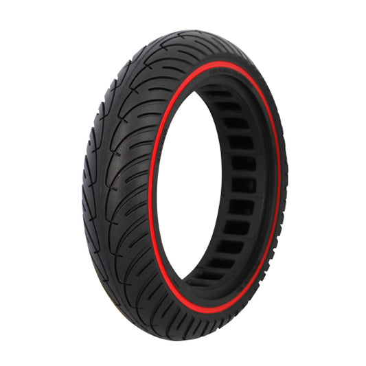PNEU TROTTINETTE ELECTRIQUE 8.5"X2.00 (50/75-6.1) PLEIN ALVEOLE NOIR/ROUGE