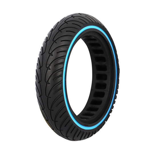 PNEU TROTTINETTE ELECTRIQUE 8.5"X2.00 (50/75-6.1) PLEIN ALVEOLE NOIR/BLEU