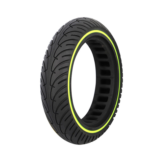 PNEU TROTTINETTE ELECTRIQUE 8.5"X2.00 (50/75-6.1) PLEIN ALVEOLE NOIR/VERT FLUO