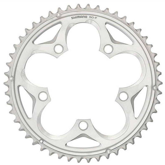 PLATEAU CYCLO CROSS DOUBLE DIAM 110 46DTS ARGENT SHIMANO ORIGINE CX50 5 BRANCHES 10V.