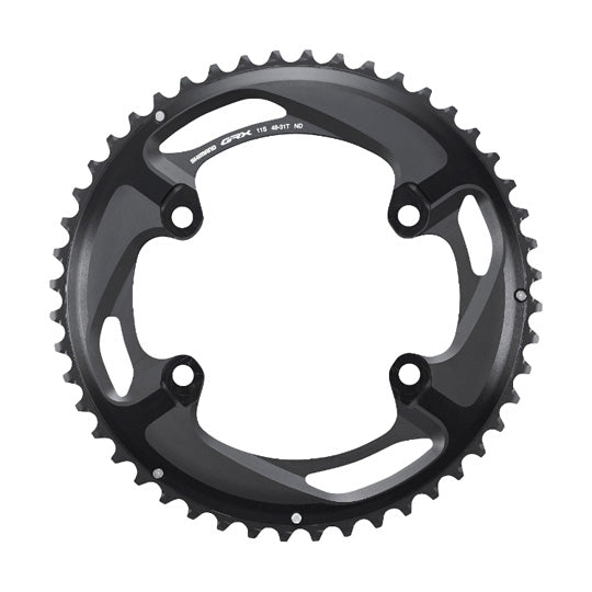 PLATEAU GRAVEL DOUBLE DIAM 110 EXTER 48DTS NOIR SHIMANO ORIGINE GRX810 4 BRANCHES 11V.