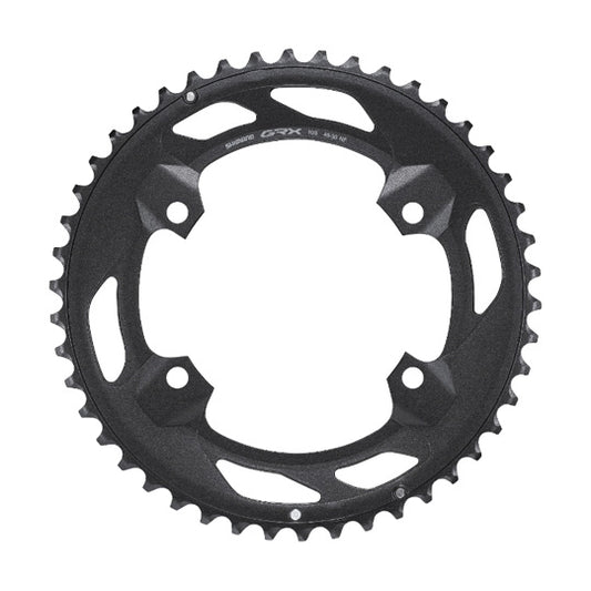 PLATEAU GRAVEL DOUBLE DIAM 110 EXTER 46DTS NOIR SHIMANO ORIGINE GRX600 4 BRANCHES 10V.