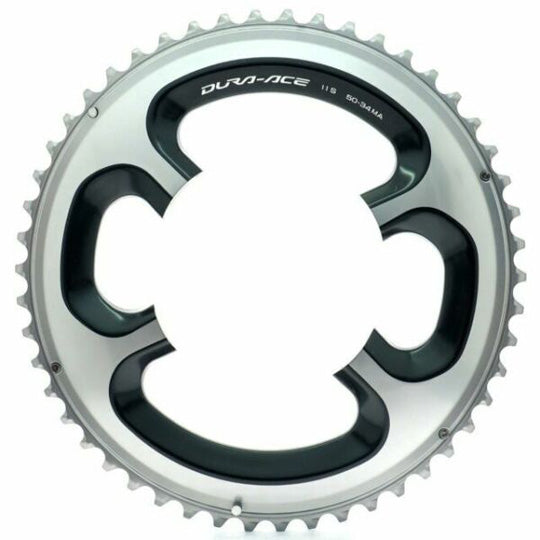 PLATEAU ROUTE DIAM 110 EXTER 50DTS ARGENT SHIMANO ORIGINE DURA ACE 9000 11V. (4 BRANCHES)