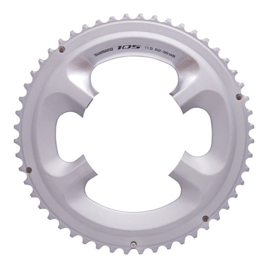 PLATEAU ROUTE DIAM 110 EXTER 52DTS ARGENT SHIMANO ORIGINE 105 5800 11V. (4 BRANCHES)