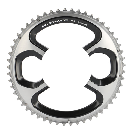PLATEAU ROUTE DIAM 110 EXTER 53DTS ARGENT SHIMANO ORIGINE DURA ACE 9000 11V. (4 BRANCHES)