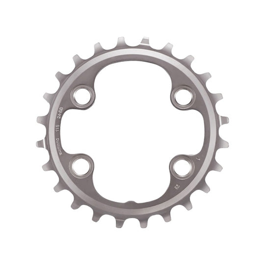 PLATEAU VTT DOUBLE DIAM  64 INTER 24DTS ARGENT 4 BRANCHES SHIMANO ORIGINE M8000/MT700 11V