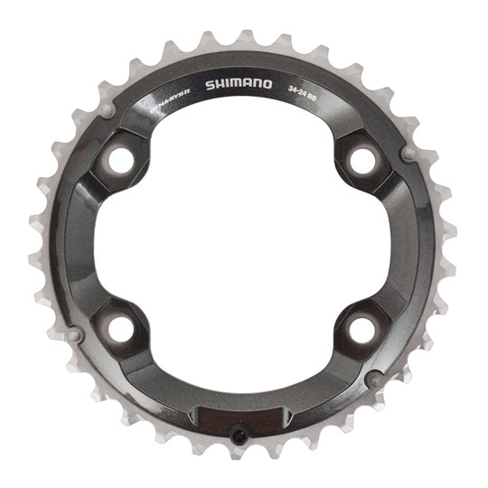 PLATEAU VTT DOUBLE DIAM 96 EXTER 34DTS NOIR 4 BRANCHES SHIMANO ORIGINE XT M8000 11V
