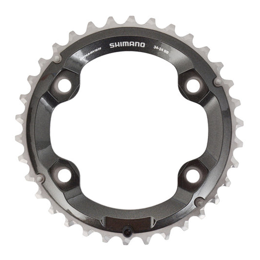 PLATEAU VTT DOUBLE DIAM 96 EXTER 34DTS NOIR 4 BRANCHES SHIMANO ORIGINE XT M8000 11V