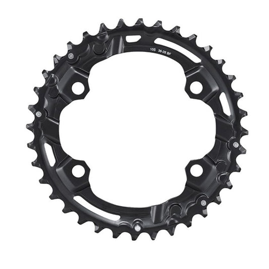 PLATEAU VTT DOUBLE DIAM 96 EXTER 36DTS NOIR 4 BRANCHES SHIMANO ORIGINE DEORE M4100 10V