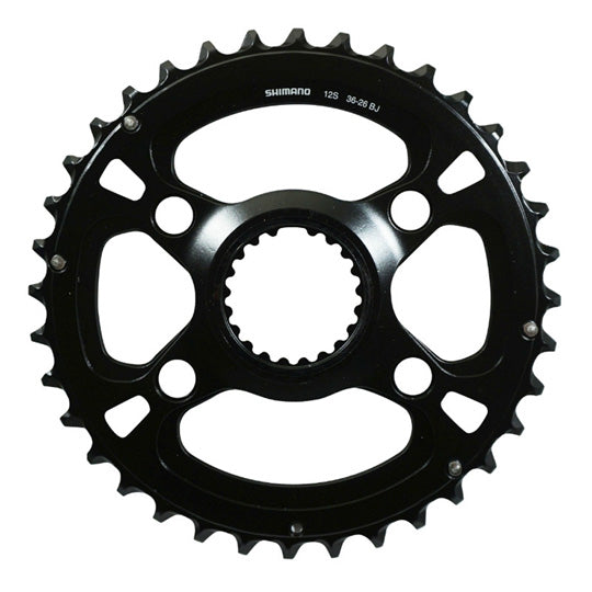PLATEAU VTT DOUBLE DIAM 96 EXTER 36DTS NOIR 4 BRANCHES SHIMANO ORIGINE XT M8100 12V