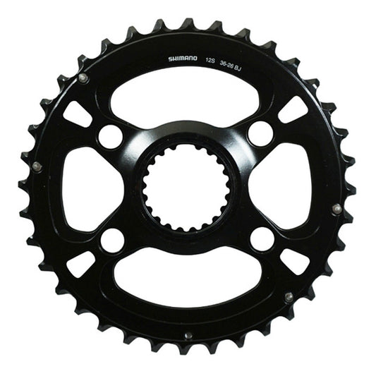 PLATEAU VTT DOUBLE DIAM 96 EXTER 36DTS NOIR 4 BRANCHES SHIMANO ORIGINE XT M8100 12V