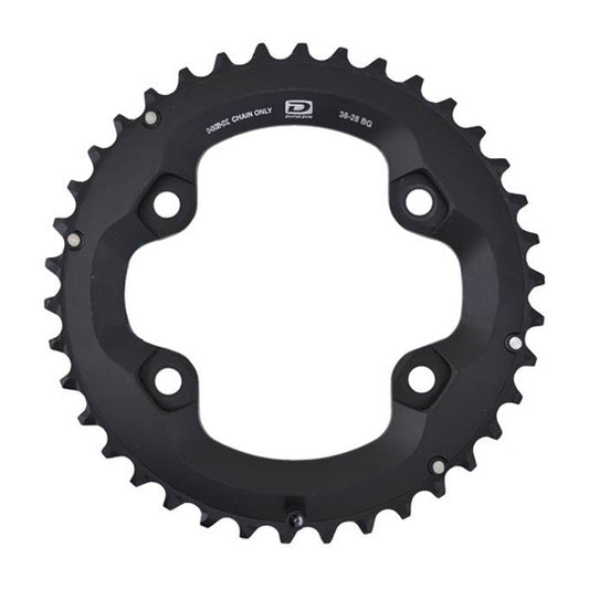 PLATEAU VTT DOUBLE DIAM 96 EXTER 38DTS NOIR 4 BRANCHES SHIMANO ORIGINE DEORE M6000 10V