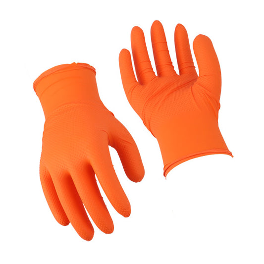 GANT ATELIER JETABLE KHEAX T 9 (L) NITRILE HAUTE RESISTANCE (BOITE DE 50) - ORANGE