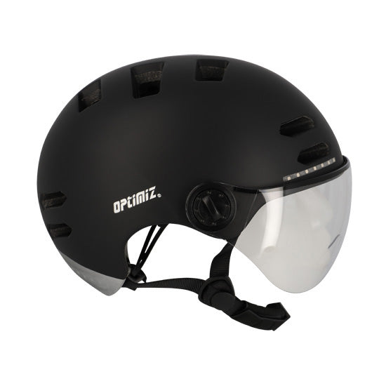 CASQUE URBAIN OPTIMIZ O394 NOIR MAT IN MOLD T.L (58/61) CLIGNOTANT