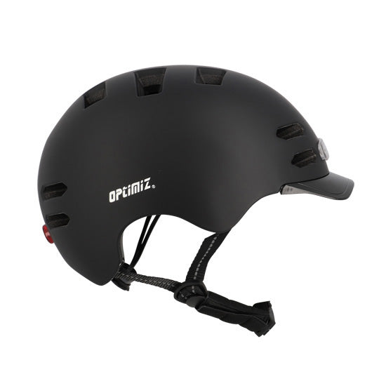 CASQUE URBAIN OPTIMIZ O374 NOIR MAT IN MOLD REG. OCCIPITAL ECLAIR. AV/AR T.L (58/61)