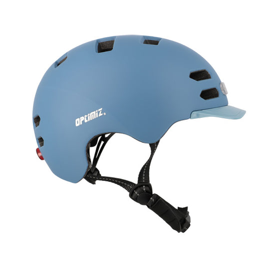 CASQUE URBAIN OPTIMIZ O374 BLEU MAT IN MOLD REG. OCCIPITAL ECLAIR. AV/AR T.M (55/58)