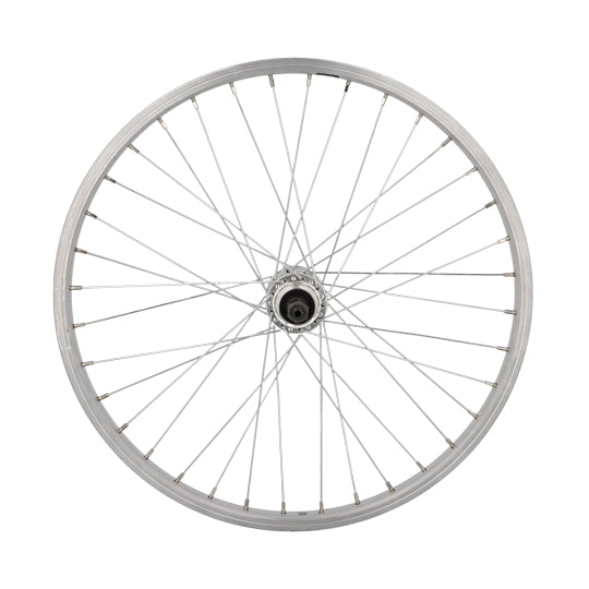 ROUE VTT 20" AR BLOCAGE JANTE ARGENT MACH1 RC10 MOYEU MICHE ALU 36T A VISSER 5/6/7V