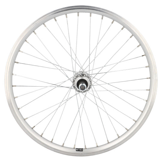 ROUE VTT 20" AR ECROU AXE PLEIN JANTE ARGENT MACH1 ER10 DOUBLE PAROI MOYEU MICHE ALU 5/6/7