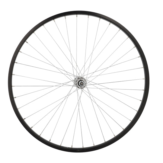 ROUE VTT/VILLE 26" AV ECROU AXE PLEIN JANTE NOIR MACH1 M110 MOY.MICHE MAGNUM V-BRAKE 36T