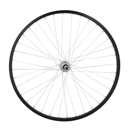 ROUE VILLE 26" AR AXE PLEIN JANTE NOIR MACH1 M110 .MOY.MICHE V-BRAKE A VISSER 5/6/7V