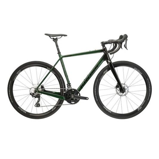 VELO GRAVEL 28" KROSS ESKER 8.0 TAILLE L (21") CARBONE VERT/NOIR BRILLANT SHIMANO GRX