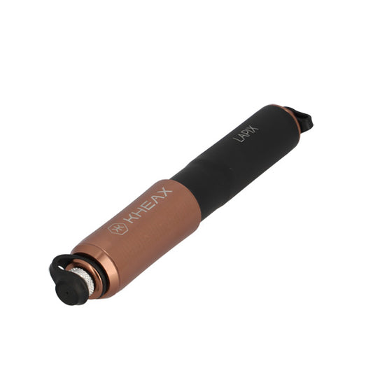 POMPE MINI VTT KHEAX LAPIX HV S TOUT ALU NOIR MATT/BRUN L185MM 90PSI/6.2BAR