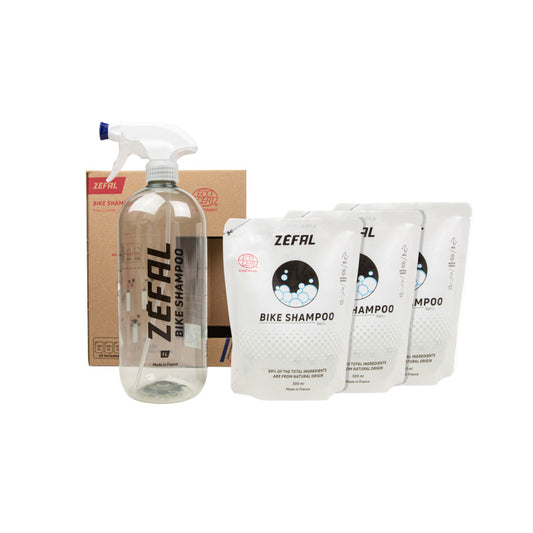 NETTOYANT VELO ZEFAL BIKE SHAMPOO 1 PULVERISATEUR + 3 ECO RECHARGES 300 ML