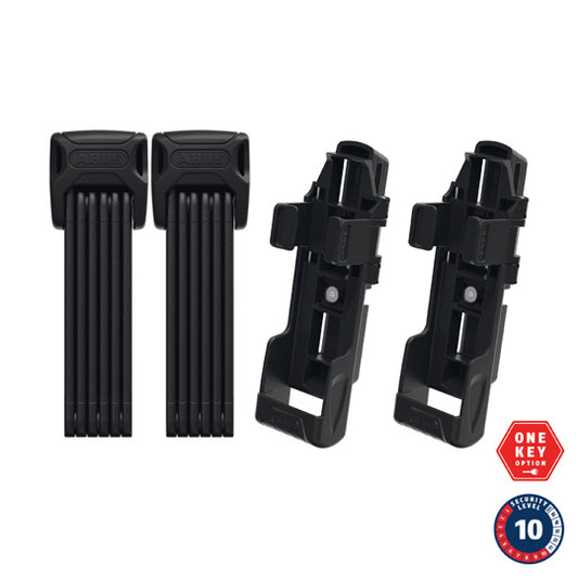 ANTIVOL VELO PLIABLE A CLE L 90CM ABUS BORDO 6000K/90 SH TWINSET NOIR + SUPPORT (PR)
