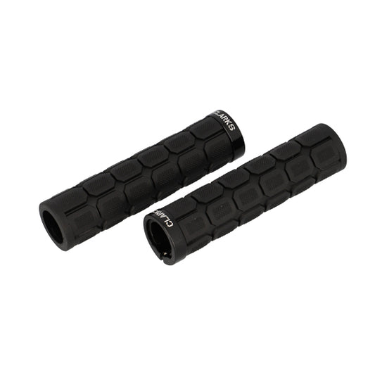 POIGNEE VELO CLARKS 130MM LOCK ON SIMPLE NOIR/NOIR AVEC BOUCHONS (PR)
