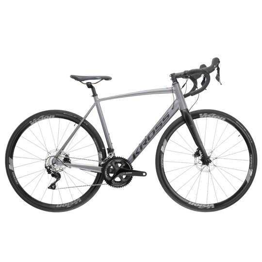 VELO ROUTE 28" KROSS VENTO DISQUE 5.0 TAILLE S (20") ALUMINIUM FOURCHE CARBONE GRIS/NOIR