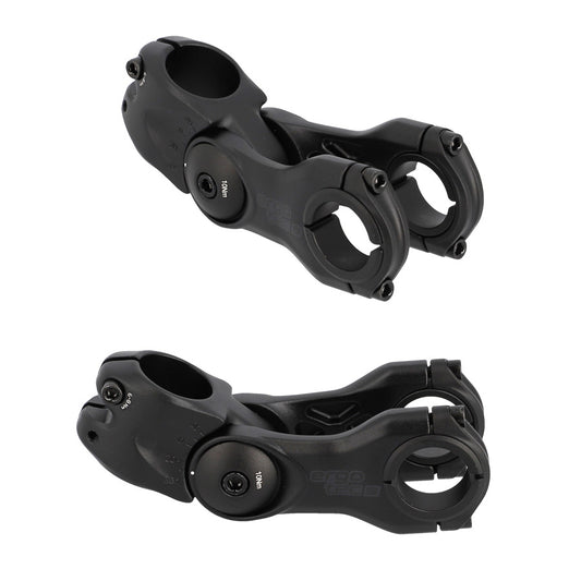 POTENCE REGLABLE AHEAD SET 1''1/8 L104 ERGOTEC OCTOPUS TWIN ALU NOIR -20/+40° CINTRE 31.8