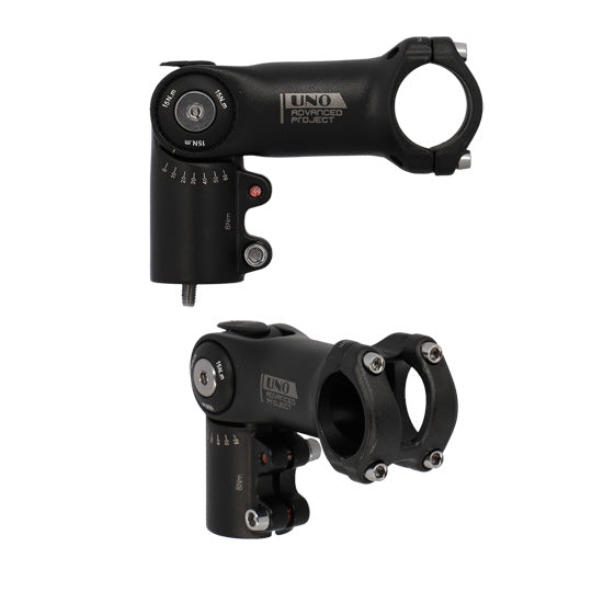 POTENCE REGLABLE AHEAD SET 1''1/8 L90 UNO AHEAD 40 ALU NOIR 0/+60° (CINTRE 31.8)
