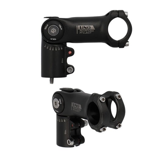 POTENCE REGLABLE AHEAD SET 1''1/8 L90 UNO AHEAD 40 ALU NOIR 0/+60° (CINTRE 31.8)