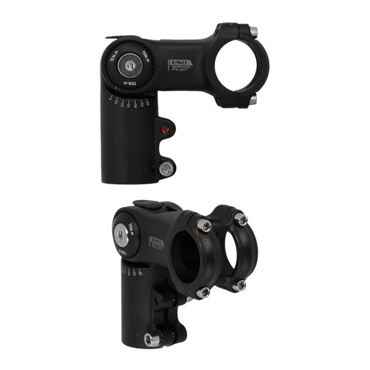 POTENCE REGLABLE AHEAD SET 1''1/8 L65 UNO AHEAD 50 ALU NOIR 0/+60° (CINTRE 31.8)