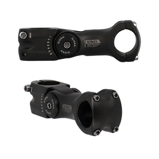 POTENCE REGLABLE AHEAD SET 1''1/8 L110 UNO ALU NOIR 0/+60° (CINTRE 31.8)