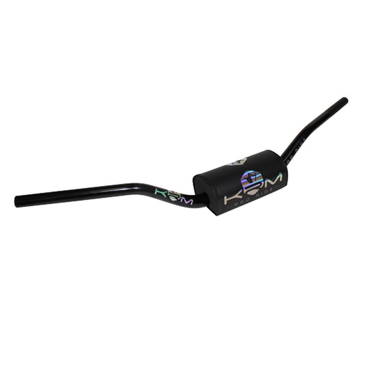 GUIDON MECABOITE/MOTO KRM OVERSIZE D28.6 ALU KRM PRO RIDE AVEC MOUSSE - NOIR/HOLOGRAPHIQUE