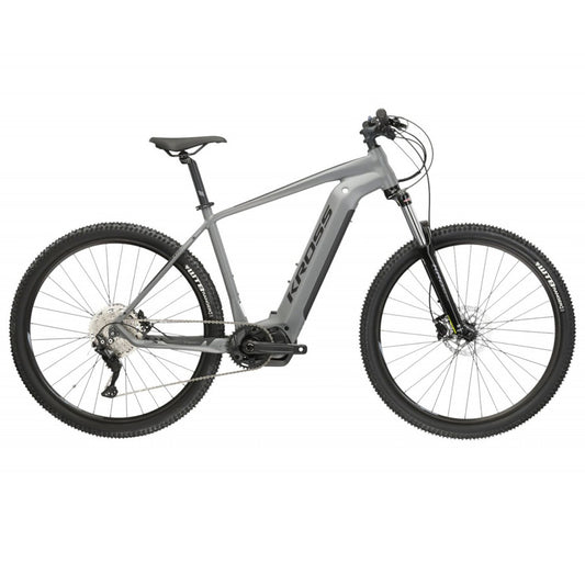 VELO ELECTRIQUE/VAE VTT 29" SEMI RIGIDE KROSS LEVEL BOOST 1.0 TAILLE L (20") NOIR/GRIS MAT