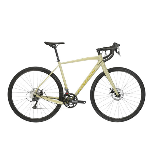 VELO GRAVEL 28" KROSS ESKER 1.0 TAILLE XL (22") ALUMINIUM BEIGE/OR