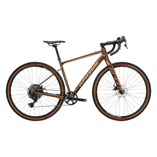 VELO GRAVEL 28" KROSS ESKER 2.0 TAILLE XL (21") ALUMINIUM MARRON/BEIGE