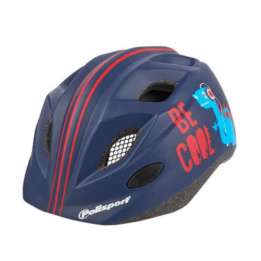 CASQUE ENFANT POLISPORT S JUNIOR BE COOL BLEU IN-MOLD AVEC REGLAGE OCCIPITAL 52/56
